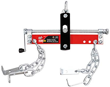 BIG RED, T32100 Torin, Accesorio para grúa, Elevador de Motor Nivelador de Motor de Acero de 3 Posiciones con Mango Ajustable, Capacidad de 750 kg, Rojo
