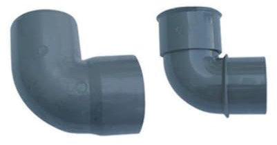 Curva 87°30' MF in PVC grigio 40mm per tubi di scarico