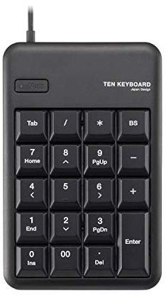 ELECOM tastierino numerico collegati Neri di TK-TCM011BK / RS
