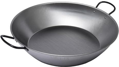 VAELLO 75453 SARTEN Honda Pulida Asas 50CM, Metal, Neutro, 50 cm