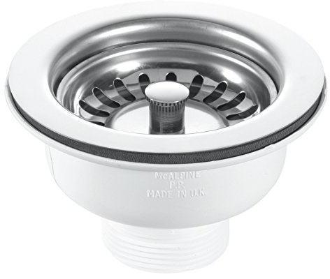 Rak Ceramics MBSWSS85-90 60 mm Mini Stainless Steel Basket Strainer Waste with Stemball Plug