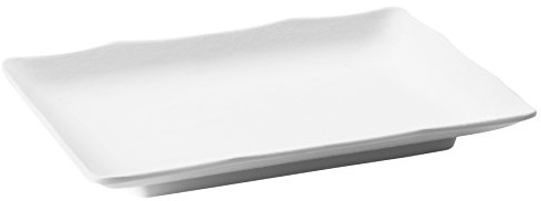 LACOR 63274 - Fuente De Melamina Rectangular 25x17x3 cm - Blanco | En melamina resistente, para servir y presentar en mesa; ideal para cocina profesional y uso diario en casa, de gran utilidad