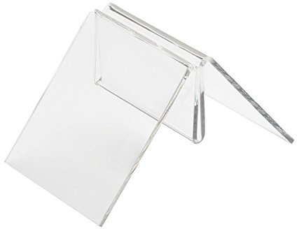 24 Stück Menükartenhalter/Werbeaufsteller/M-Aufsteller Acrylglas 50mm Breit | 24er Set - Durchsichtig -transparent, aus Acrylglas, Einfacher Wechsel der Karten,Speisekarten, Flyer