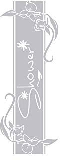 GRAZDesign Fenstertattoo Shower mit Blumen, Fensteraufkleber für Badezimmer, Folie für Duschkabine / 131x50cm
