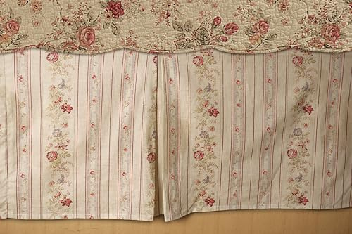 Greenland Home Cache-sommier pour lit Simple, Motif Rose Antique, Multicolore