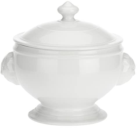 La Caja de Regalo de Porcelana quimera de León Fuente sopera, Blanco, 22 cm