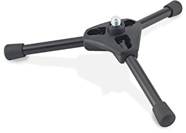 K&M 231/1 TischStativ Schwarz - mit 6 cm Höhe - 3/8“ Gewindeanschluss - sehr leicht und handlich, klappbare Füße