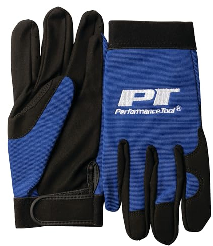 Performance Tool W88999 Mechanics Gloves, Medium, Blue