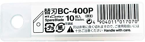 NT Cutter Blades for Heavy-Duty Circle Cutters and Mat Board Cutters, 10-Blade per Pack (BC-400P)
