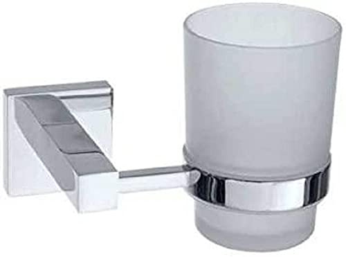 WENKO Power-Loc Zahnputzbecherhalter San Remo Zahnbürstenhalter für Zahnbürste und Zahnpasta, Befestigen ohne bohren Chrom