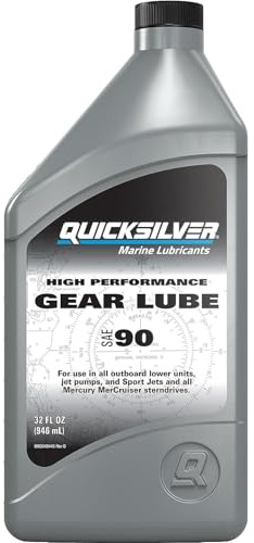 Quicksilver 858064Q01 High Performance SAE 90 Gear Lube for Mercury Outboards and MerCruiser Sterndrives, 32 oz