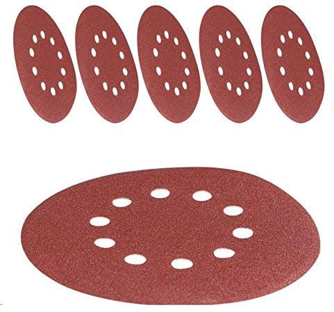 Original Scheppach Schleifscheiben 6 Stück für Wand & Deckenschleifer | je 1x K80, K100, K120, K150, K180 & K240 | ScheibenØ 225mm | DS920, DS930, DS200, DS210 | Schleifpapier rund gelocht | Absaugung