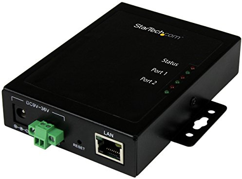 StarTech Server Seriale RS-232 a IP Ethernet a 2 Porte (NETRS2322P) | Struttura in Metallo, Montaggio a Parete