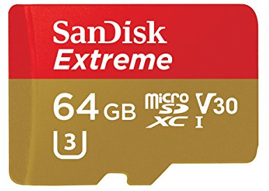 Sandisk Extreme Scheda di Memoria MicroSDHC da 64 GB e Adattatore SD, fino A 90 Mb/S, Classe 10, V30 FFP, [Vecchio Modello]