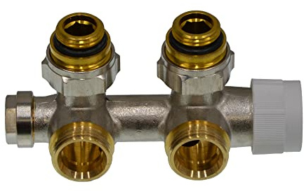 Oventrop Anschlussarmatur Multiblock T G 1/2 AGxG 3/4 AG, Eck, 1-/2-Rohrarm.