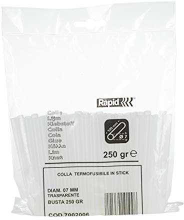 Rapid Stick di Colla per Sigillature e Cavi, Professionale, Diametro 12 mm, 2.5 Kg, per Riparazioni e Applicazioni, Colore Bianco