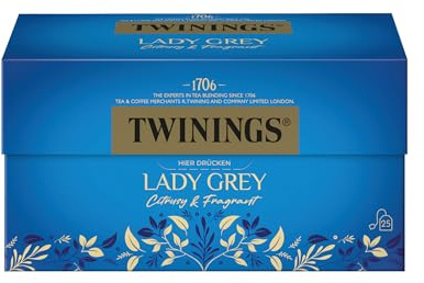 Twinings Lady Grey 50g, 25 bolsas, 1 paquete (1 x 50 g)