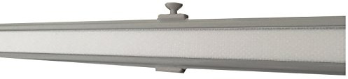 Garduna 60cm Aluminium Paneelwagen/Schiebewagen inkl. Beschwerung # silber # für Flächenvorhänge/Schiebegardinen