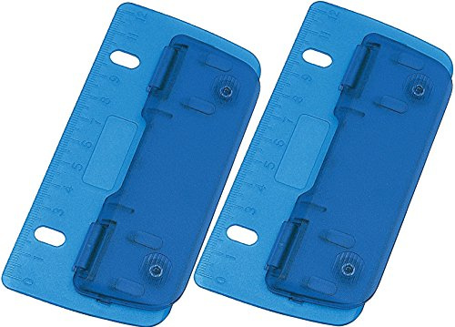 Wedo Tragbarer Locher, mobiler Doppellochstanzer mit 12 cm Skala