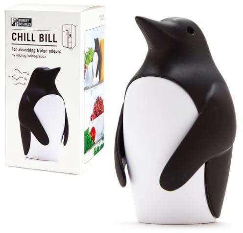 Monkey Business Chill Bill Kühlschrank-Geruchsneutralisierer & Backsoda-Halter: Effektiver Geruchsbeseitiger und Spaßiges Küchen-Gadget