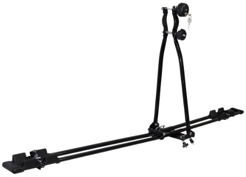 EUFAB 12014 Dach-Fahrradträger SUPER BIKE, stehende Montage, für 1 Fahrrad, für Dachträger, Schwarz