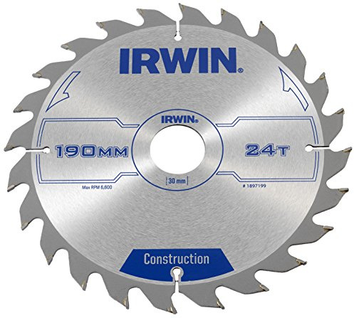 IRWIN IRW1897199 190 x 30mm 24-Teeth Circular Saw Blade with ATB Tooth Grind