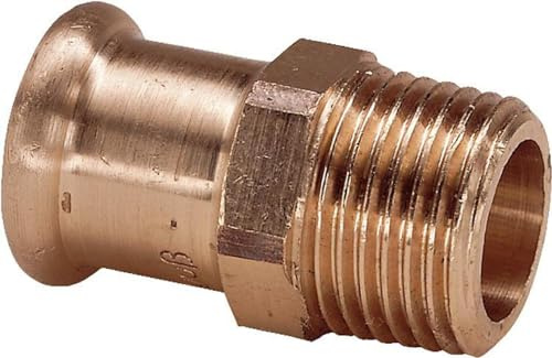 Pressfitting Kupfer Übergangsstück 42 mm x 1 1/2 AG Kontur M