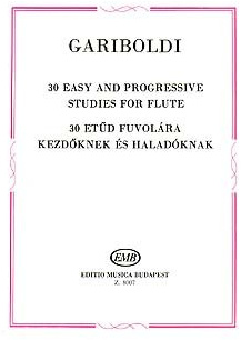 Editio Musica Budapest 30 LEICHTE UND FORTGESCHRITTENE STUDIEN - arrangiert für Querflöte [Noten/Sheetmusic] Komponist: GARIBOLDI Giuseppe