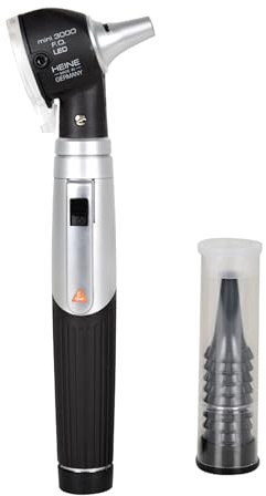 Heine Gima - mini 3000 LED F.O. Otoscopio - Negro
