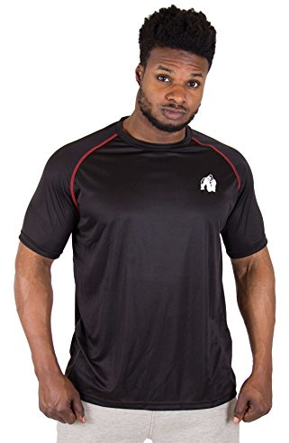Gorilla Wear Performance T-Shirt - armeegrün - Bodybuilding und Fitness Bekleidung für Herren - mit Logo Aufdruck zum Sport Alltag Freizeit Workout Training Bequem leicht