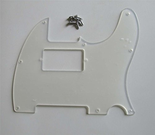 KAISH Klarer 8-Loch-Tele-Gitarren-Humbucker-Pickguard TL-Schlagbrettschutz für Telecaster/Tele, hergestellt in USA/Mexiko, transparent