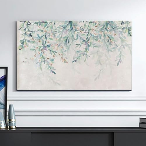 HSTANGKY Chinesisches Blumenmuster TV-Abdeckung TV-Staubschutzhülle Für Den Innenbereich Weicher Stoff Staub & Sonnenschutzabdeckung Für Flachbildschirme/Curved TVs-flower4||40-43inch