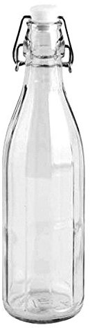 Cerve Set 6 Pezzi Bottiglia Vintage Milly 500cc (Mezzo litro) Elegante con Tappo Meccanico ermetico per Acqua Bevande Preparazione e conserva Cocktail