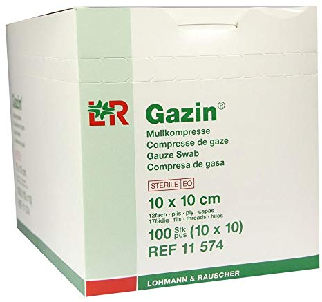 GAZIN Mullkomp.10x10 cm steril 12fach 10X10 St