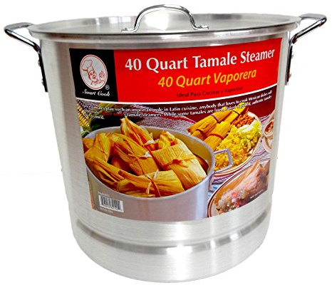 40 Qt Tamale Steamer Vaporera Stock Pot Premium Aluminum Tamalera 10 Gallons
