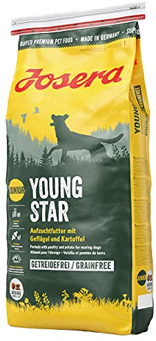 JOSERA YoungStar (15 kg) | Trockenfutter für wachsende Hunde | Junior | MediMax | Huhn & Kartoffel | Getreidefreies Premium Aufzuchtfutter zur optimalen Versorgung von Welpen größerer Rassen