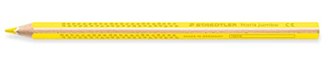 STAEDTLER Noris 1284 Jumbo Buntstifte – Gelb, 12 Stück | Dreikantformat, 4 mm Mine, bruchfest durch A·B·S-Mantel – für Kinder – Art.-Nr. 1284-1