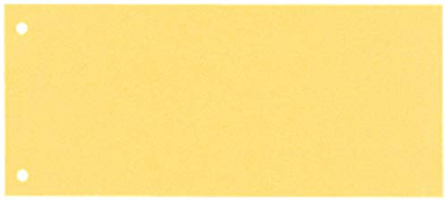 Esselte Trennstreifen aus Karton, 1/3 A4, 100 Stück, Überbreite, Gelb, 100% recyceltes Papier, 20994