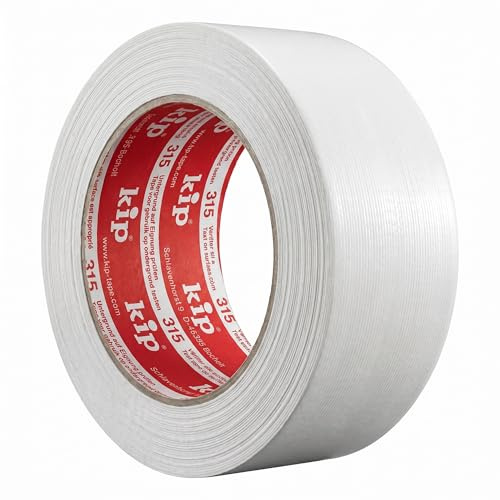 Kip 315-55 Premium PVC-Schutzband Weiß, 50mm x 30m | UV-beständig, quergerillt, Wasser/Säuren/Laugen-resistent, 6 Wochen, Weich-PVC