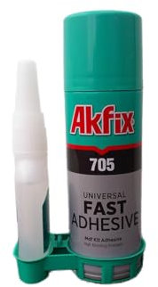Akfix 705 colla professionale extra forte con attivatore spray da 200 ml per riparazioni universali ad alta tenuta