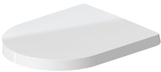 Duravit Toilet seat Me by Starck, Urea thermoset Toilet lid, Toilet Cover with Stainless Steel Hinges, White