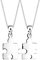 Elli Halskette Damen Set Partner Puzzlestücke Verbundenheit in 925 Sterling Silber