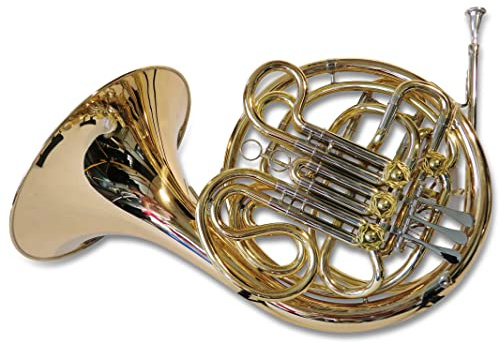 Symphonie Westerwald Waldhorn/Doppelhorn JS1080 in F/B, Goldmessing, inkl. Luxus-Hartschalenkoffer und Waldhörner Zubehör
