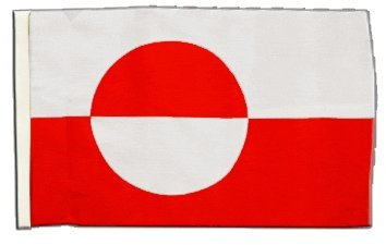 Flaggenfritze Fahne mit Hohlsaum Grönland 30 x 45 cm - flexibel dekorieren, ergänzen und Flagge zeigen