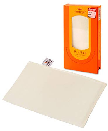 Carenesse Peeling-Handschuh Classic I Körperpeeling porentief I Hamam Peelinghandschuh natürlich & effektiv I Body scrub exfoliating glove I Ohne Chemie & Plastik I Ökotest GUT