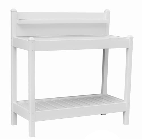 Dura-Trel 11203 Greenfield Potting Bench, White, 49H