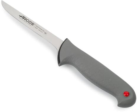Arcos Ausbeinmesser mit Nitrum Edelstahlklinge 130 mm - Professionelles Messer zum Entbeinen von Fleisch - Ergonomischer Griff aus Polypropylen, Schwarz, Serie Color Prof