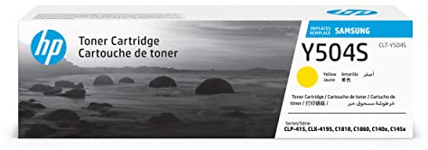 Samsung HP CLT-Y504S (SU502A) Original Toner Gelb (Kompatibel mit: CLP-415N, 415NW / Xpress C1810W, C1404W, C1860FW, C1454FW, C1454N, C1453FW / CLX-4195N, 4195FN, 4195FW)