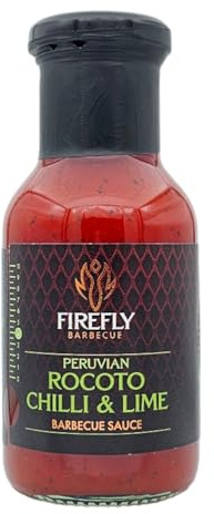 Firefly Barbecue Peruvian Rocoto Sweet Chilli Sauce with Lime Spices - Versatile BBQ & Cooking Sauce for Fish, Chicken & Stir-Fry - Handcrafted Chilli Sauce (250ml)