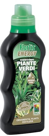 Flortis, Energy Piante Verdi, Concime a Base di estratti vegetali, Adatto a Tutte le Piante Verdi, Accresce la Produzione di Foglie, Formato da 500 g